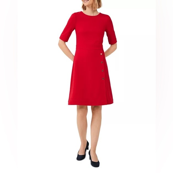 Hobbs London Anela Dress In Flag Red Size US 14 - Picture 6 of 16
